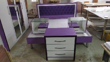 детская кровать шкаф стол в одном: Уктоочу бөлмө гарнитуру, Эки кишилик керебет, Шкаф, Комод — 1