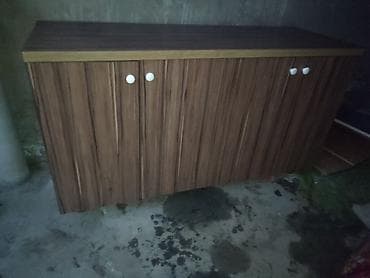Эмерек: Кийимдер үчүн тумба, Колдонулган, Күзгүсүз, ЛДСП, түсү - Күрөң — 2
