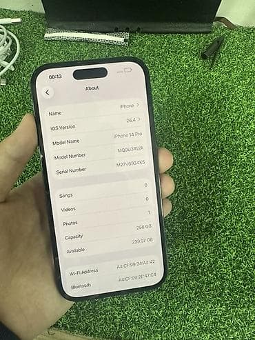 IPhone 14 Pro, 256 ГБ, Черный, Кабель, 100 %