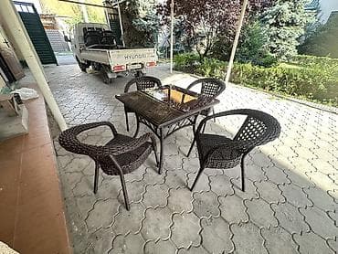 dinner table: Комплект садовой мебели, Кресла, Ротанг — 6