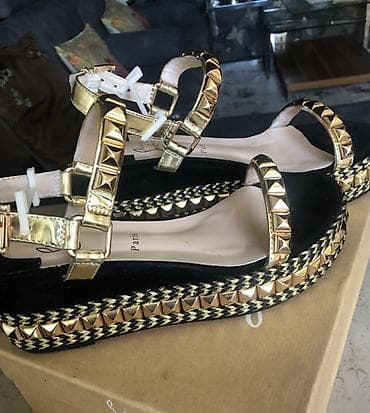 Сандалдар жана шлепкалар: Женские сандалии на платформе Christian Louboutin (Лобутены)- — 1