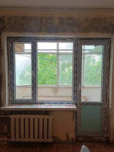 дача с выходом на речку: ПВХ-окно с балконным блоком и подоконником Описание: - Комплект — 1