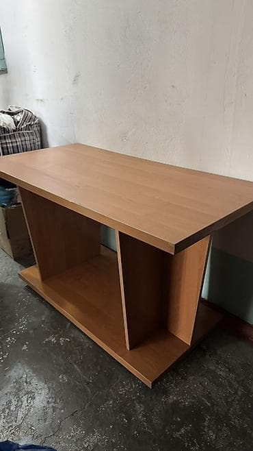 мебельный щит: Офисный стол, Нерегулируемый, цвет - Коричневый, Прямоугольный, ЛДСП — 1