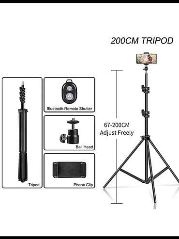 Штатив тренога для смартфона 📱 ✔ Высота до 1.9м ✔ Поворот 360° ✔