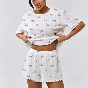 смешные пижамы для девушек: Домашний/пижамный комплект для женщин: трикотажная футболка и — 1