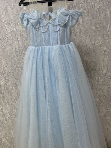 Детское платье, цвет - Голубой, Б/у