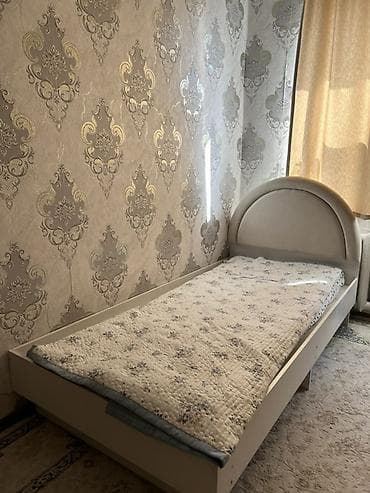 кровать полуторка размеры: Односпальная кровать, С мягким изголовьем, длина - 200 см — 1