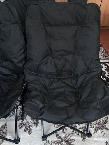 подушка сиденья: Походный складной стул, Новый, Другой материал, цвет - Черный — 1