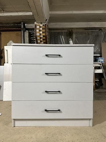 Кийим үчүн комод, Күзгүсүз, ЛДСП, түсү - Ак — 5