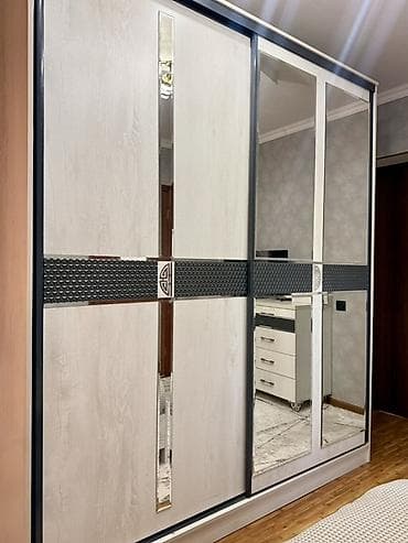 каменные столешницы: Спальный гарнитур в современном стиле (светлый дуб/бетон, серые — 5