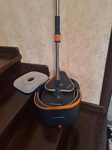 solutions upper: Комплект для уборки Homettler: швабра с треугольной насадкой и ведро с — 1