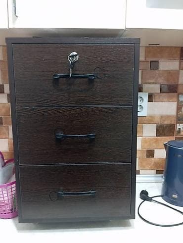 Комплект офисной мебели, Тумба, Металл, цвет - Серый