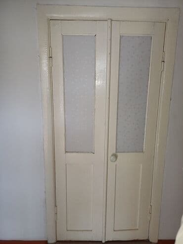 алюминиевые двери б у: Межкомнатная дверь со стеклом, Сосна, цвет - Белый, 190 * x 90 см, Б/у — 3