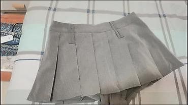 юбка с футболкой: Костюм с юбкой, Модель юбки: Плиссе, Мини, Топ, L, XL — 5