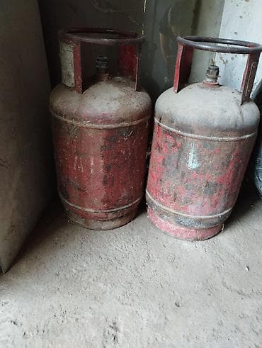 Үй жана бакча үчүн баардык: Баллоны для сжиженного газа (пропан-бутан), металлические, красные, с — 1