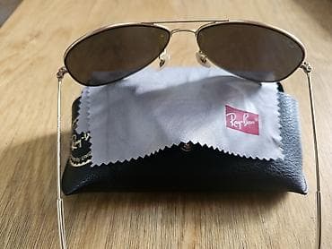 Солнцезащитные очки очки, Ray-Ban, Унисекс, Авиатор, Регулируемые носоупоры, Б/у