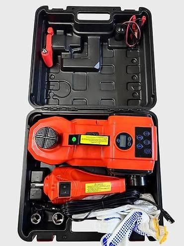 mini jack: Электрический домкрат 12В с гайковёртом в кейсе — универсальный набор — 2