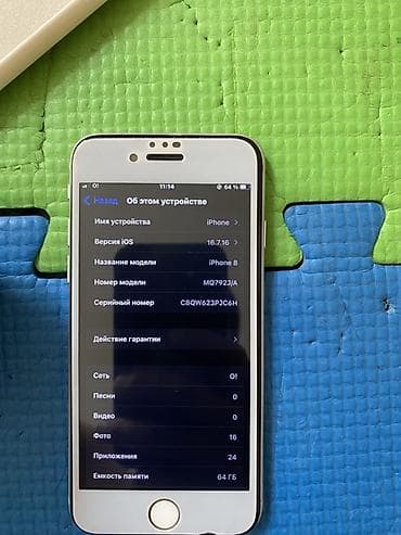 айфон 8 нарын: Продаю 2 телефона. 1) IPhone 8, 64 ГБ, белый Тач айди✅ Акб 100 и — 4