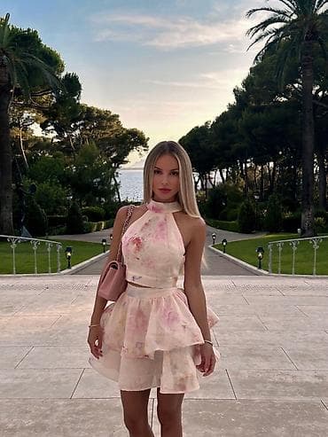 юбка летняя: Костюм с юбкой, Модель юбки: Пышная, Мини, Топ, M — 2