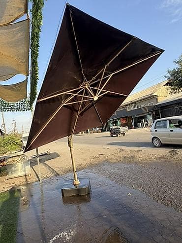 люльки электрические: Большой уличный зонт с боковой стойкой - Тип: выносной (косой) зонт с — 1