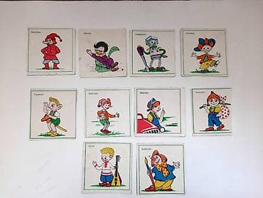 Балдар электр унаалары: Набор карточек Незнайка и его друзья — 1