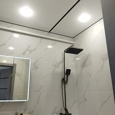 плинтус потолочный: Натяжной потолок Глянцевое Монтаж — 2