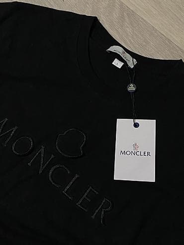 Мужская одежда: Мужская футболка, L, XL, Moncler, Новый, цвет - Черный, Бесплатная доставка — 3