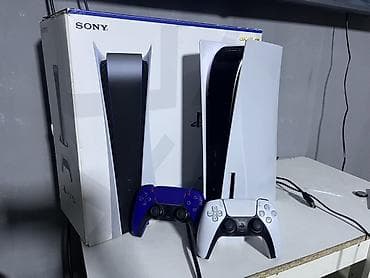 Видеоигры и приставки: PS5 fat+2джойстика оригинал (версия с дисководом) есть еа подписка — 1