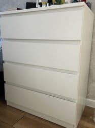 Шкафы: Комод для одежды, Новый, Без зеркала, цвет - Белый, Самовывоз, Платная доставка — 4