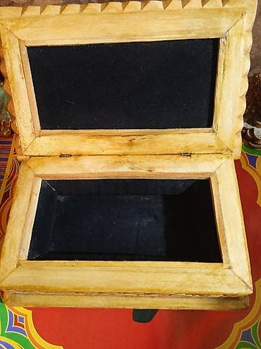 Новая деревяная шкатулка, ручная работа