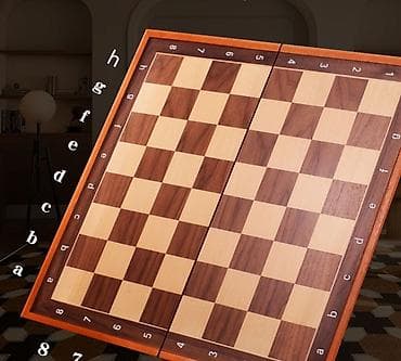 Электротранспорт: Деревянные шахматы из дуба (большой размер) Размер доски: 48 × 48 см — 3