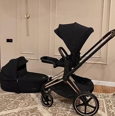 dearest коляска: Коляска, Cybex, цвет - Черный, Б/у — 1