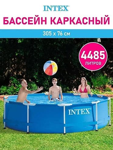 Спорт и хобби: Каркасный бассейн Intex 28200 - Размер: 305 × 76 см (круглый) - — 3