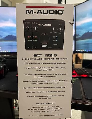 universal audio: M-Audio AIR 192|6 — студийный USB‑аудиоинтерфейс 2 входа / 2 выхода с — 2
