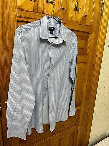 Рубашки: Мужская рубашка H&M Slim Fit - Модель: Slim Fit - Серия: Easy — 1