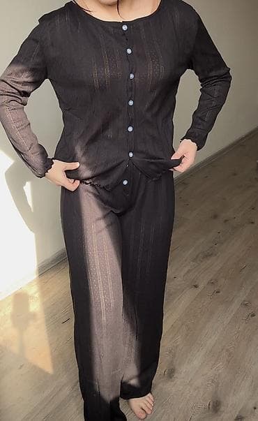 надом брюки: Женский домашний комплект (пижама) из мягкого трикотажа - Состав — 7