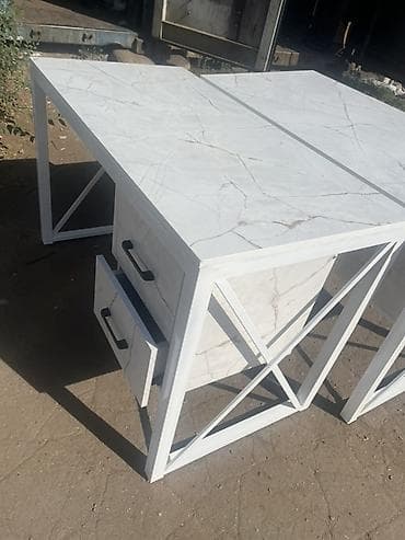 Офисный стол, Новый, Нерегулируемый, цвет - Белый, Прямоугольный, Железо, Самовывоз, Платная доставка at lalafo.kg Офисный стол, Новый, Нерегулируемый, цвет - Белый, Прямоугольный, Железо, Самовывоз, Платная доставка