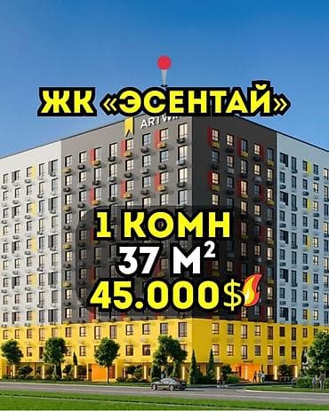 стучные квартира: 1 комната, 37 м², Элитка, 8 этаж, Готовая ПСО (под самоотделку) — 1