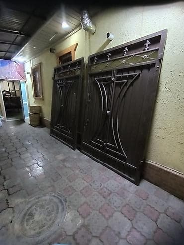 Промышленная химия: Кованые двустворчатые ворота без колитки.метал серьезный. - Материал — 1