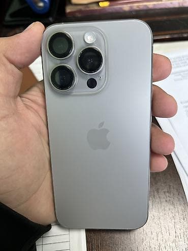 ноутбуки сатылат: IPhone 15 Pro, Колдонулган, 256 ГБ, Natural Titanium, Каптама, 84 % — 6