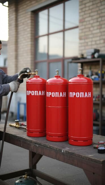 Газ балоны с новыми вентилями 50л.газ балоны 50л бу с новыми вентилями