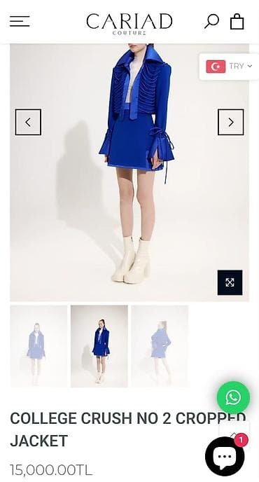 кийим оптом: Коллекционный укороченный жакет CARIAD Couture “College Crush No.2” - — 3