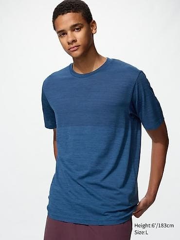 uniqlo футболка: Мужская футболка, L, Uniqlo, Новый, цвет - Синий, Самовывоз, Платная доставка — 1