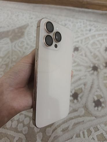 iphone sr: IPhone 16 Pro Max, Б/у, 512 ГБ, Desert Titanium, Защитное стекло, 89 % — 1