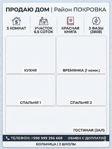 новопокровка участки: Продаётся дом, район покровка участок 6.5 соток дом 4 комнаты — 1