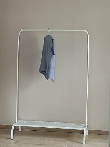 одежда игра в кальмара: Инстаграмная Металлическая напольная вешалка для одежды с полкой — 7