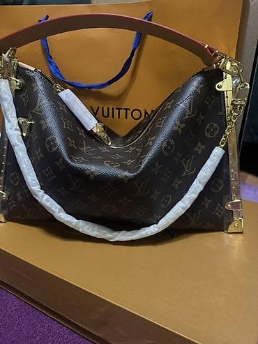 Классическая сумка, Louis Vuitton, Материал: Комбинированный материал, Застежка на молнии, Женские