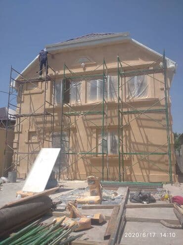 Бетонные работы: Ремонт фасада, Утепление фасада, Фасадный декор | Сухой травертин | Пенопласт, Penoplex Больше 6 лет опыта — 17