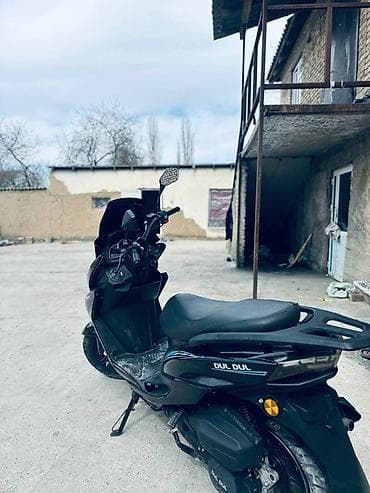 дешевый квадроцикл для взрослого: Торг есть Скутер DUL DUL Racing, черный - Кузов: спортивный дизайн с — 3