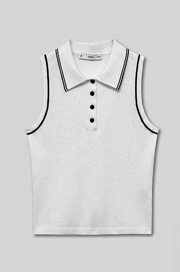 lining flex: MANGO Piped polo — 2